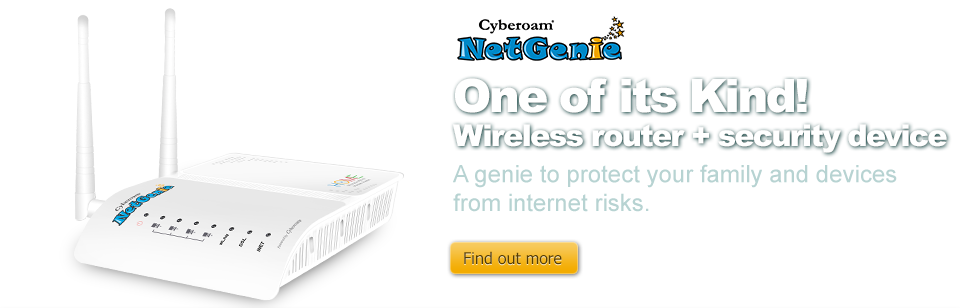 Wireless router + security device - A genie to protect your family and devices from internet risks.